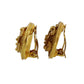 CHANEL CC Logos Circle Earrings 94A Gold Clip-On #AH580