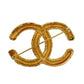 CHANEL CC Logos Pin Brooch Gold Plated 93 A #CN899