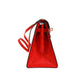 HERMES Mini Kelly 20 Used Shoulder Red Ostrich Leather #CN343