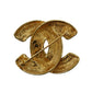 CHANEL CC Logos Matelasse Pin Brooch Gold Plated 1153 #AG188