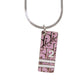 Christian Dior Trotter Plate Necklace Pink Silver #CP783