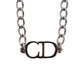 Christian Dior CD Logos Necklace Silver #CP934 CR5