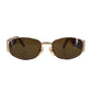 FENDI Used Sunglasses Brown Eye Wear Vintage Italy #DA838