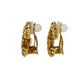 CHANEL CC Logos Earrings Gold Clip-On Vintage 93A  #AG768