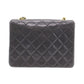 CHANEL Matelasse Shoulder Bag Black Lambskin Leather #CR67
