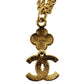 CHANEL Logo Chain Necklace Gold 95 A #AG836