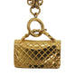 CHANEL Matelasse Bag Chain Long Necklace Gold #CW639