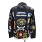 Supreme Embroidery Patch Black Denim Jacket Black Size L Cotton #AH679