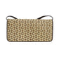 CELINE C Macadam Pattern Shoulder Bag Beige Unborn Calf #CT298