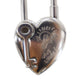 HERMES Cadena Padlock Used Fantasy Heart 2004 Silver-Plated Vintage #CY159