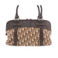 Christian Dior Trotter Handbag Brown Canvas Vintage #AH633
