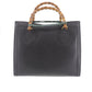 GUCCI Bamboo Handbag Black Leather #CA801
