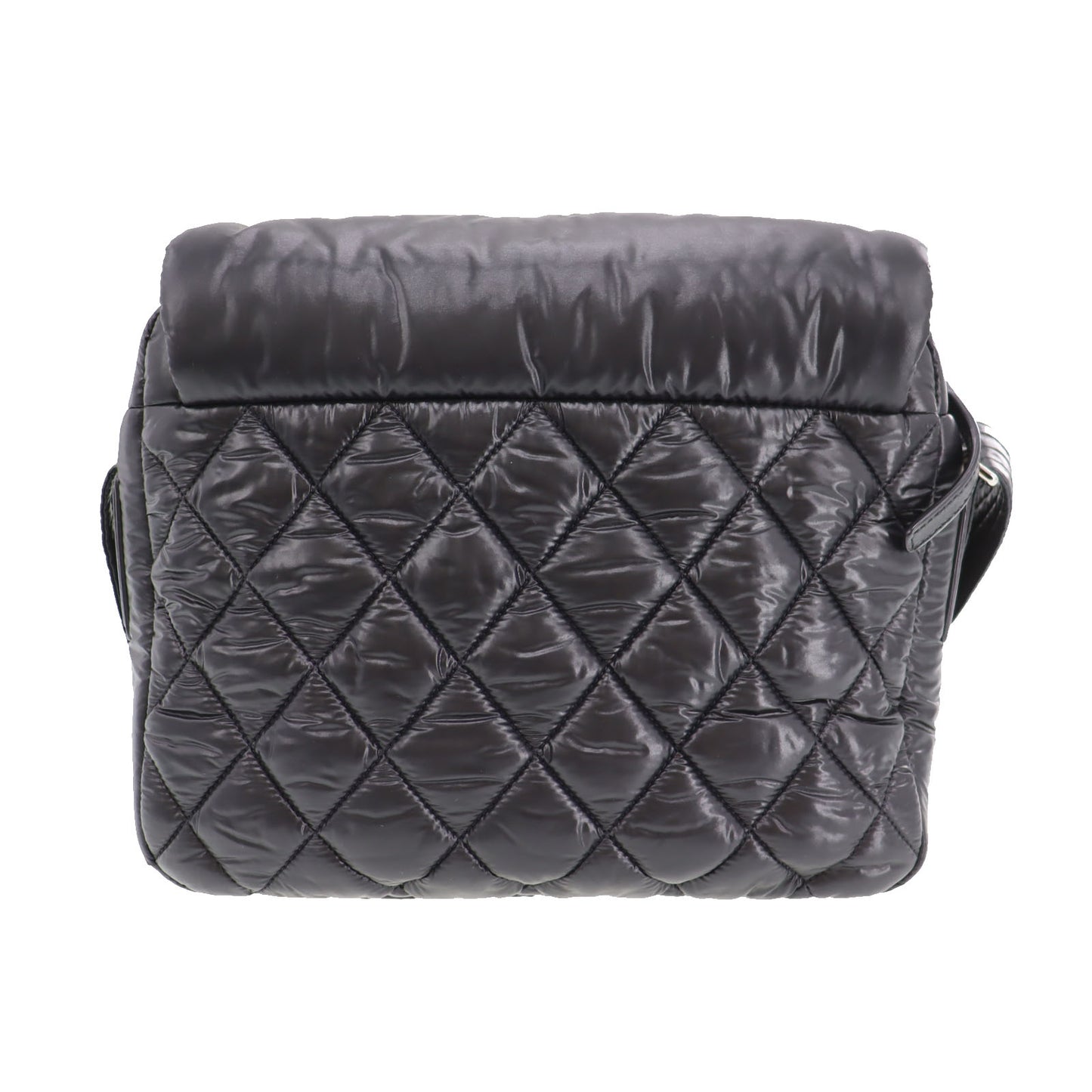 CHANEL Quilted Coco Cocoon Shoulder Bag Nylon Black #CK98