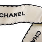 CHANEL Big Ribbon Pin Brooch White logos Hair Accessories #AG515