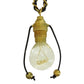 CHANEL Light Bulb Gold Plated Leather Long Necklace 94P #CL314