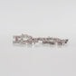 Christian Dior Logos Rhinestones Hook Pierced Earrings Silver Plated #EH4