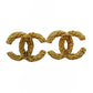 CHANEL CC Logos Earrings Gold Clip-On 03A #AG187