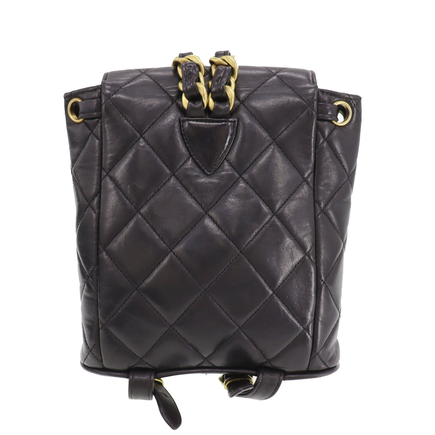 CHANEL Matelasse Chain Backpack Black Lambskin #CK540