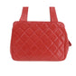 CHANEL CC Handbag Red Caviar Skin Leather #CD84