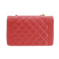 CHANEL Diana Shoulder Bag Red Caviar Skin Leather #CK715