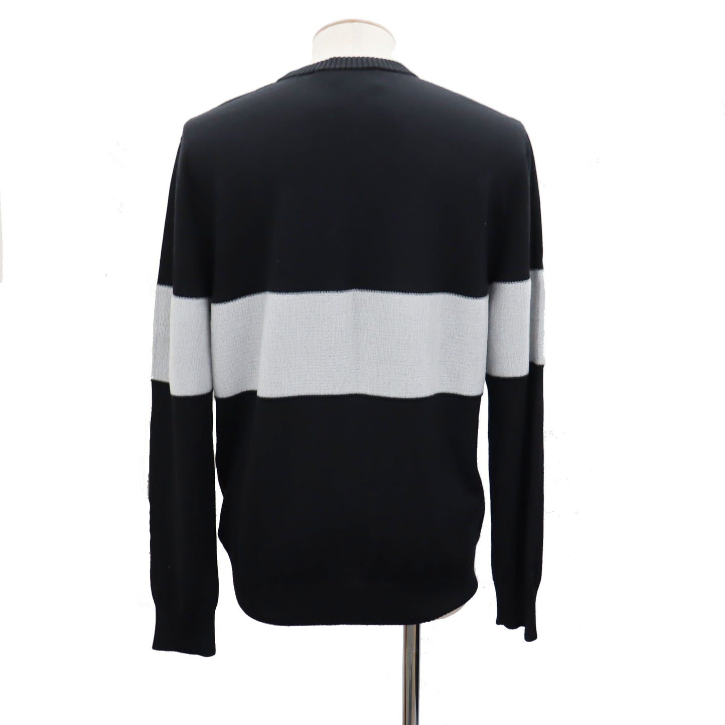 GIVENCHY Long Sleeve Knit Sweater Tops Italy Black 100% Wool #AH527