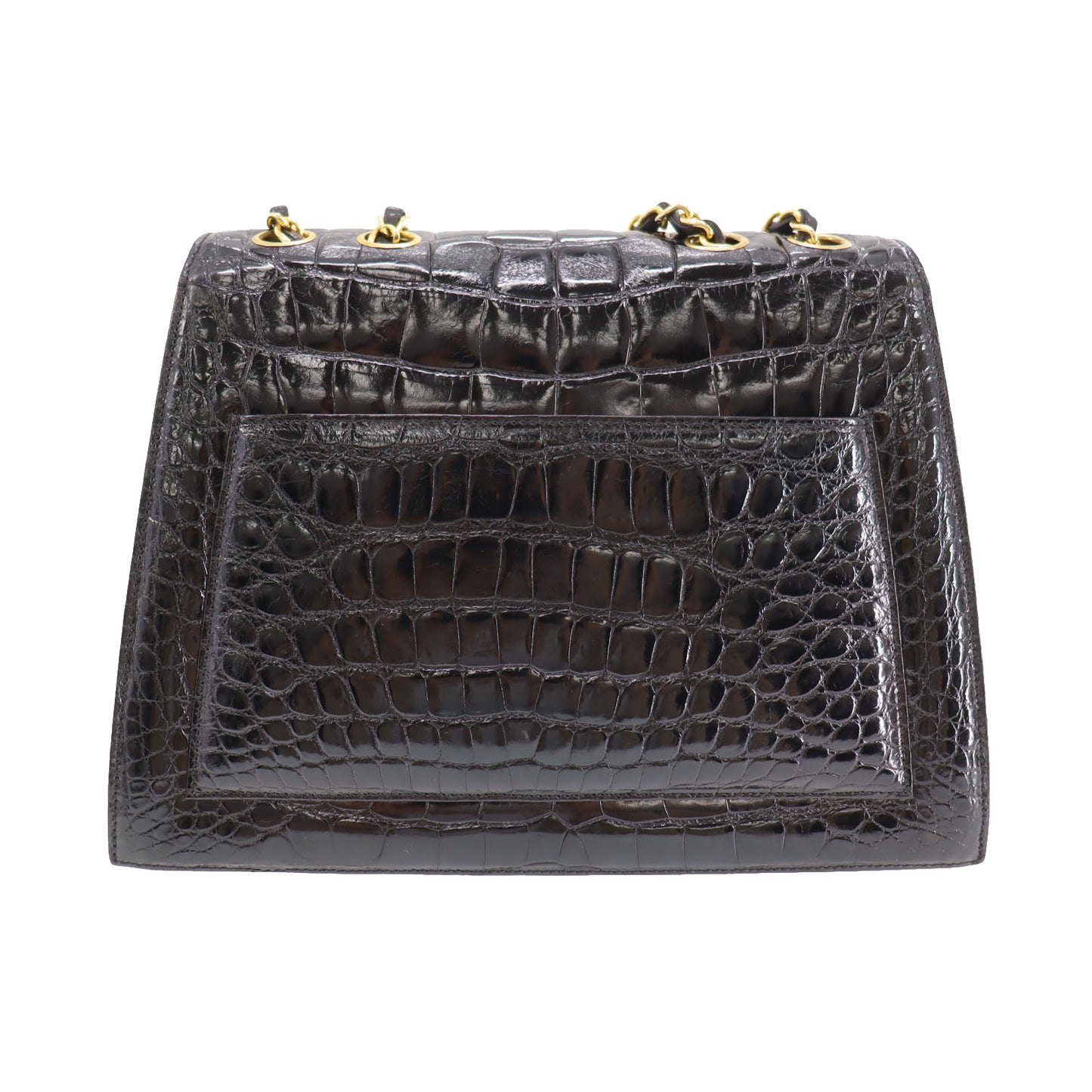 CHANEL Shoulder Bag Embossed leather Black  #BL492