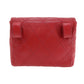 CHANEL Bicolore Bum Bag Red Leather Lambskin #CK629