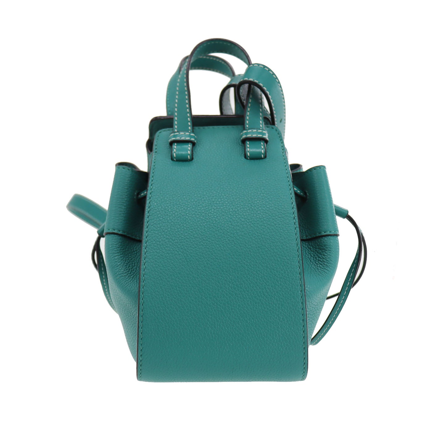 LOEWE Logos 2 way Shoulder Handbag Green Leather #CK693