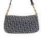 Christian Dior Trotter Handbag Navy Canvas #BO876