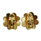 CHANEL CC Logos Earrings 96 P Clip-On Gold #CJ731