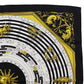 HERMES Logos Constellation Design Large Scarf Black White #AG865