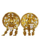 CHANEL CC Logos Circle Earrings Gold Clip-On 95 A  #AH672