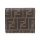 FENDI Zucca Bi-fold Wallet Brown PVC Leather #CU206