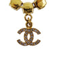 CHANEL Logo Used Chain Necklace Rhinestone Gold 96A #CJ813