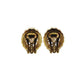 Christian Dior Used Rhinestone Earrings Gold Plated #EA84 #CS718