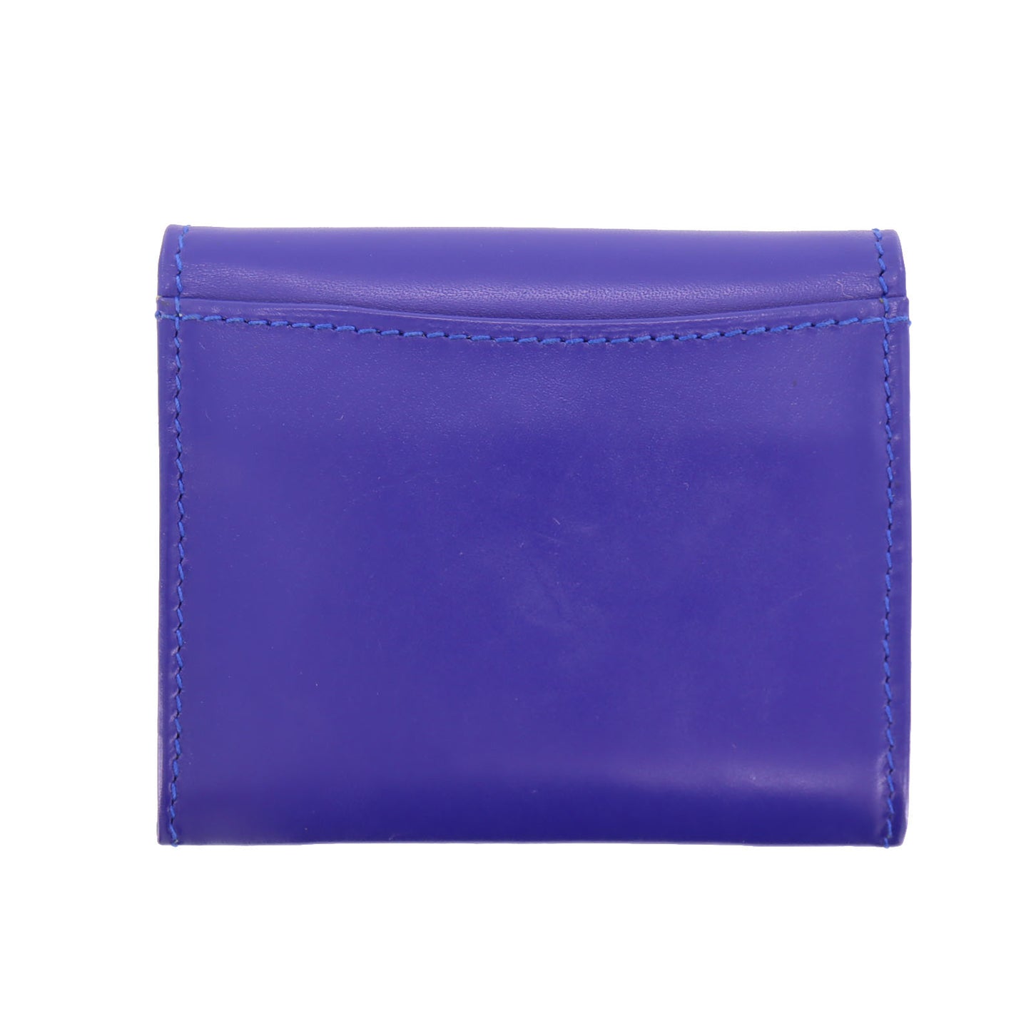 CELINE Logos Coin Purse Blue Leather #CA359