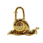 HERMES 1995 Limited Snail Charm Top Cadena Gold Plated #CA249