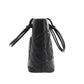 CHANEL Cambon Line Tote Handbag Black Leather #CK144