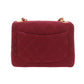 CHANEL Matelasse Shoulder Bag Bordeaux Cotton #CN74