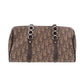Christian Dior Trotter Flower Handbag Brown PVC #EC853