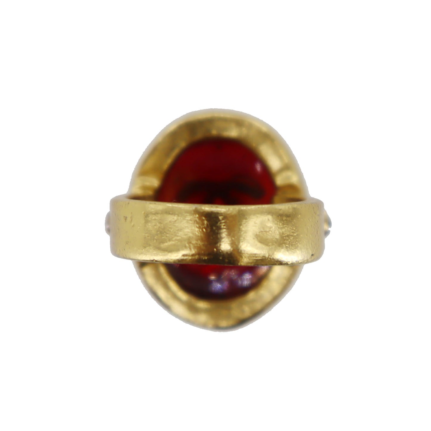 CHANEL CC Logos Finger Ring Gold Plated #CE262