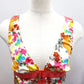 Christian Dior Flower Pattern Sleeveless Tops White Size 36 #AH568