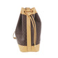 CELINE Macadam Pattern Shoulder Bag Brown PVC Leather #EF153