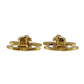 CHANEL CC Logos Earrings Gold Clip-On 99A  #CA589