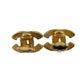 CHANEL CC Logos Earrings Gold Clip-On Vintage 99 A #CF30