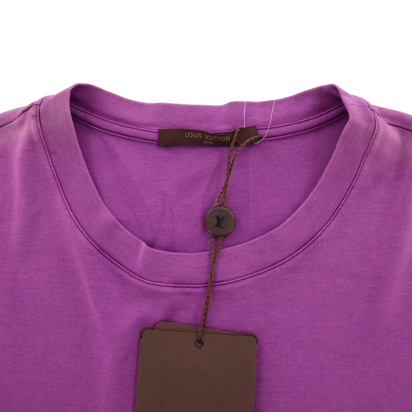 LOUIS VUITTON LV Short Sleeve T-shirt Cotton Purple Size M #AG317