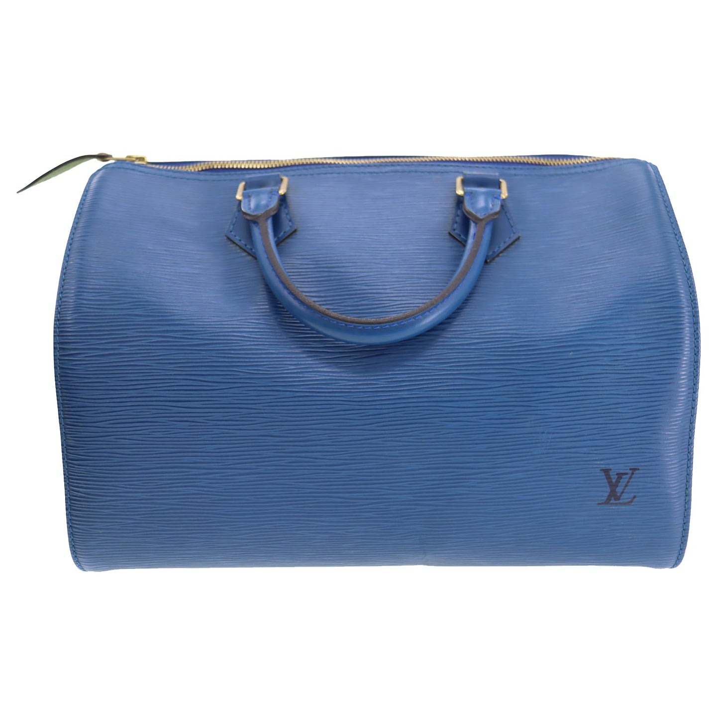 Louis Vuitton LV Speedy 30 HandBag Epi Leather Blue M43005  #BY107