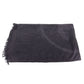 CHANEL CC Logos Large Beach Towel 100% Cotton Pile Black #BX905