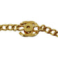 CHANEL Logo Chain Long Necklace Gold France 96P #BT361