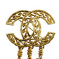 CHANEL CC Logos Pin Brooch Gold Plated 95 A #BX528